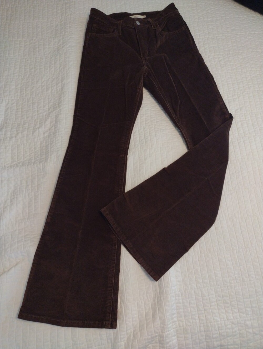 Levi's 726 Women's 28 Flare Corduroy Pants Never Worn Chocolate Brown Bootcut